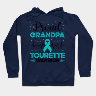 Proud Grandpa Of A Tourette Warrior Tourette Syndrome Awareness Hoodie